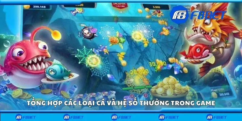 Tổng hợp các loại cá và hệ số thưởng trong game
